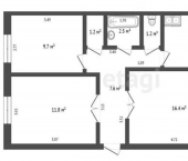 3-комн, 58кв м, этаж 4/5 улица Свердлова, 71