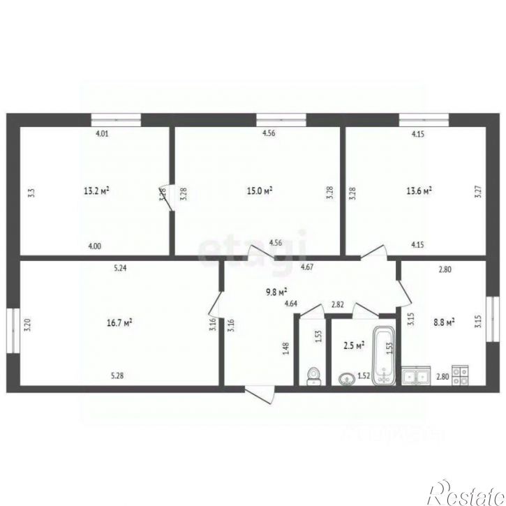 4-комн квартира