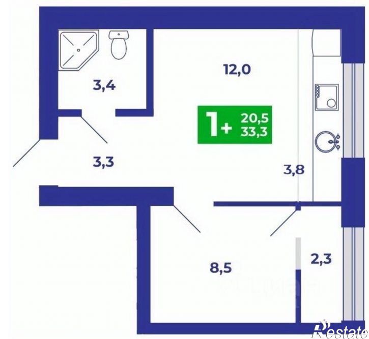 1-комн квартира в новом доме Стерлитамакский район