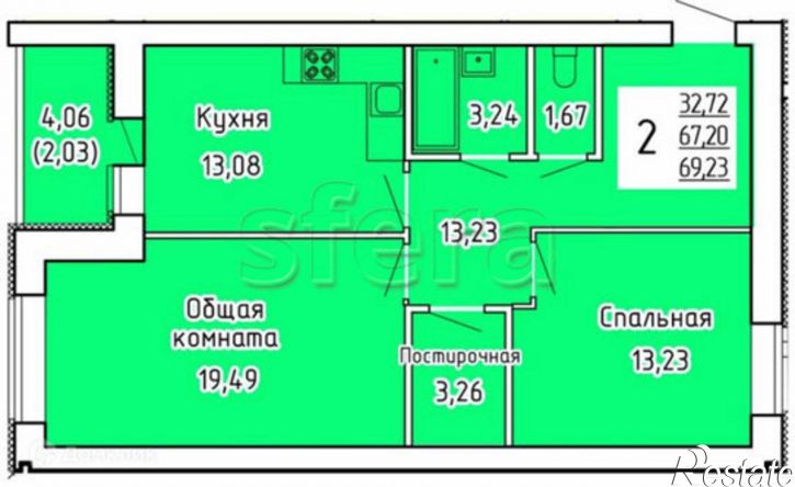 2-комн квартира Стерлитамак, проспект Октября, 56