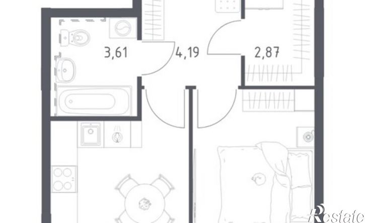 1-комн квартира в новом доме Уфа, жилой район Дёма, ЖК Новая Дёма, ЖК Урбан Мартен