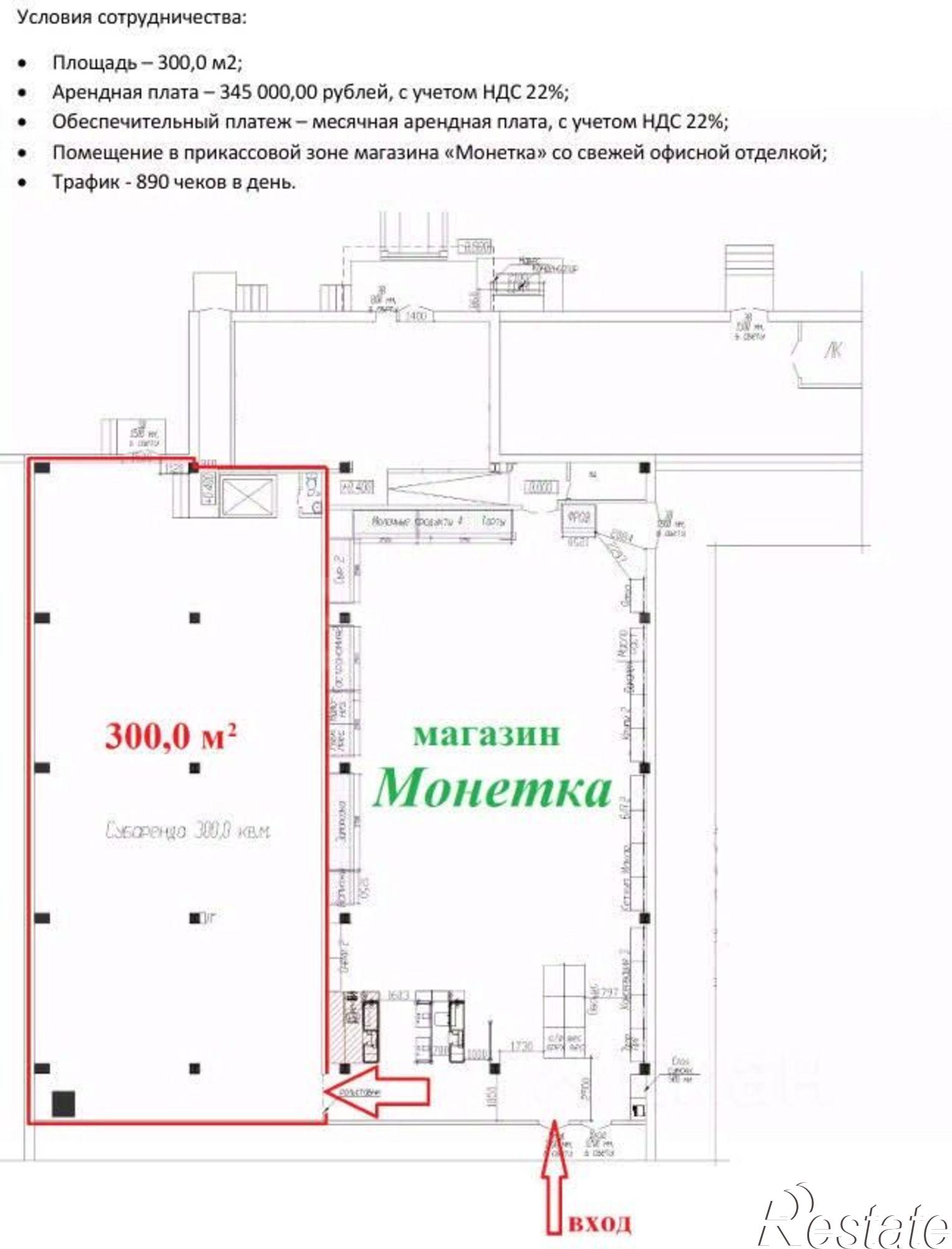 Сдать торговое помещение за 345 000 рублей на ул Ленина, 31А