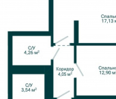 3-комн, 65 кв м, этаж 19/31 ул Комсомольская, 122 1