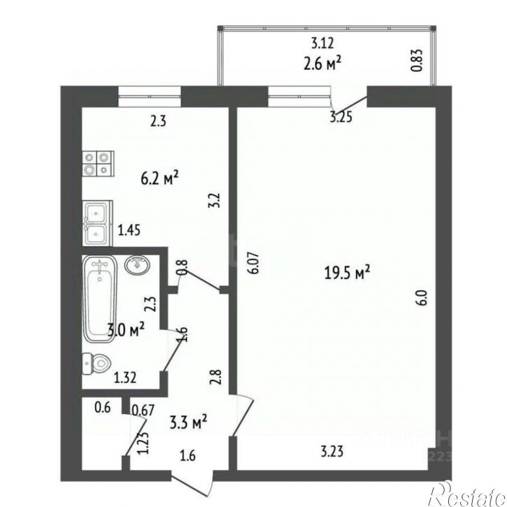 1-комн квартира