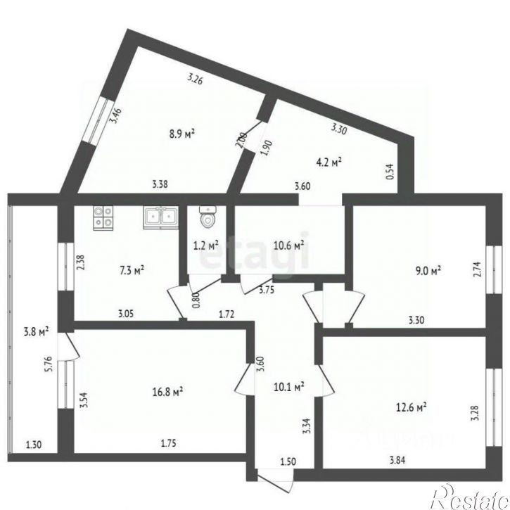 4-комн квартира