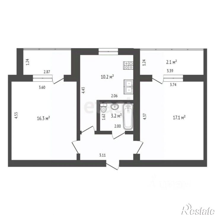 2-комн квартира ул Салавата Юлаева, 21А,  д. 21А
