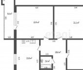 3-комн, 82кв м, этаж 2/5 Стерлитамак, улица 23 Мая, 34Б