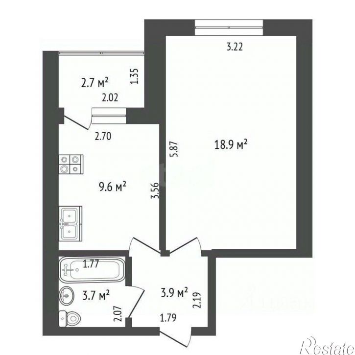 1-комн квартира ул Лазурная, 25,  д. 25