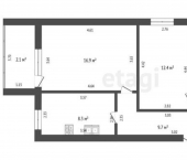 3-комн, 60кв м, этаж 1/9 улица Артёма, 73