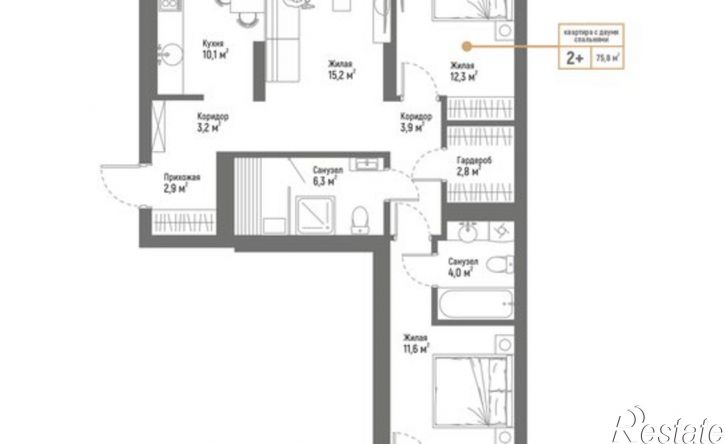 3-комн квартира Стерлитамак, Интернациональная улица, 63