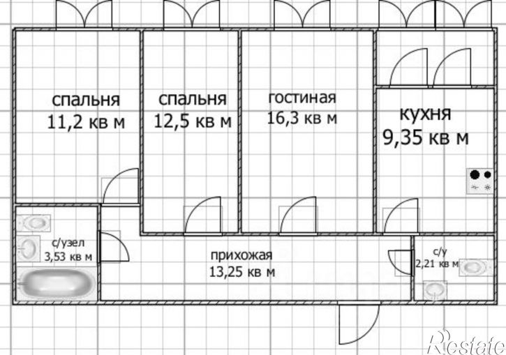 3-комн квартира Уфимский район, Миловка с.