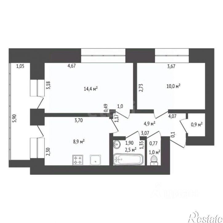 2-комн квартира ул Советская, 5,  д. 5