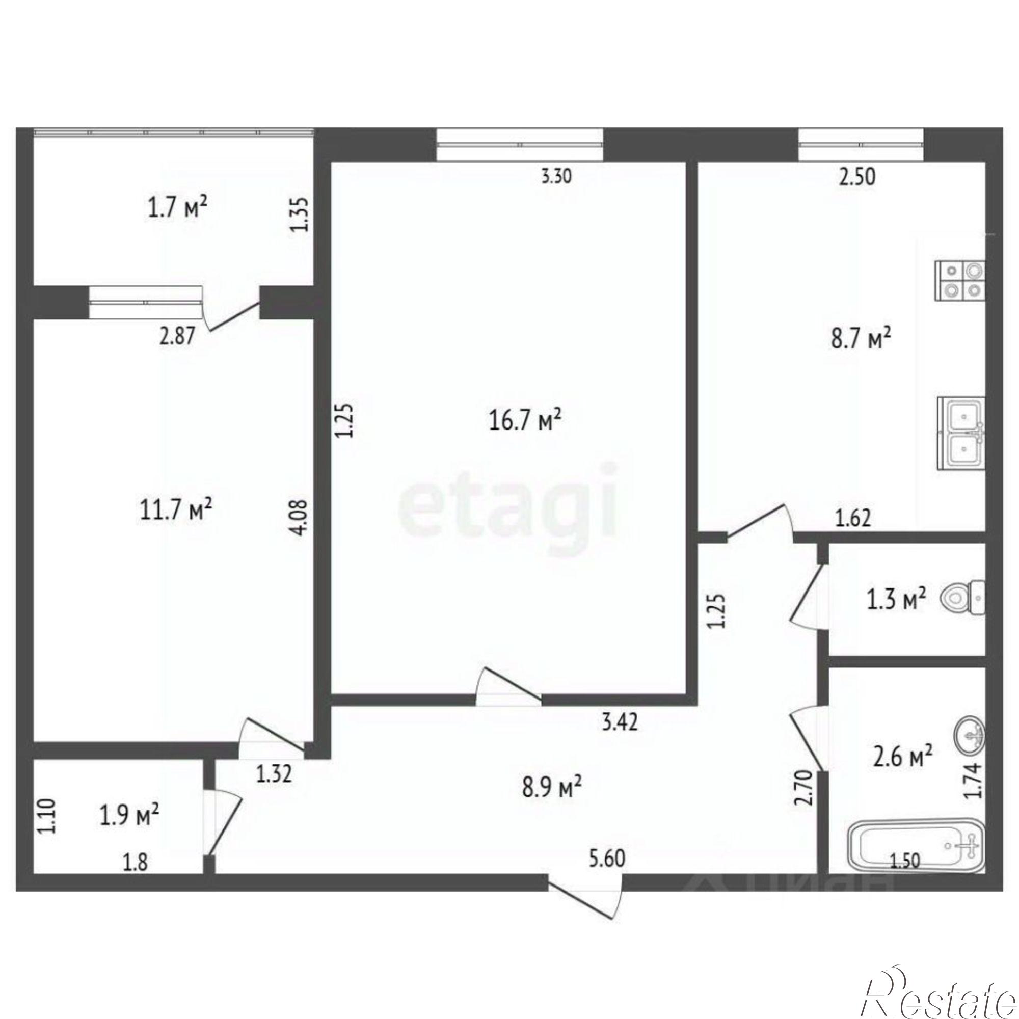 Купить квартиру за 3 774 000 рублей