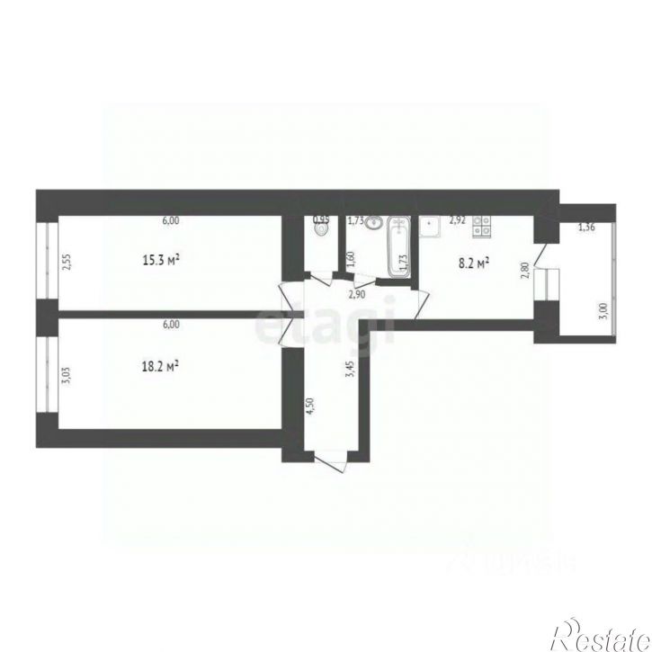 2-комн квартира