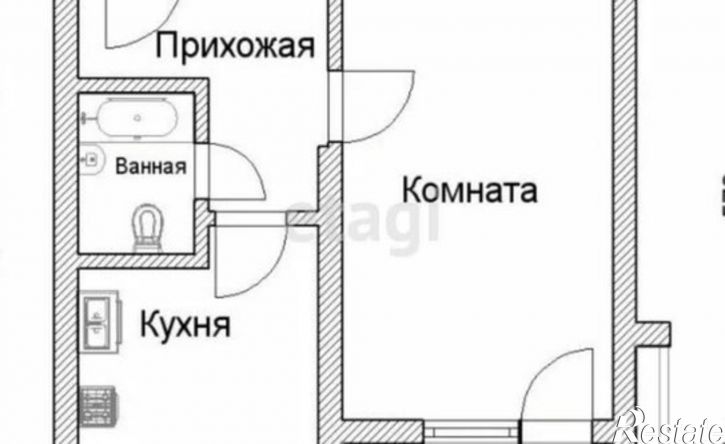 1-комн квартира улица Чкалова, 22,  д. 22