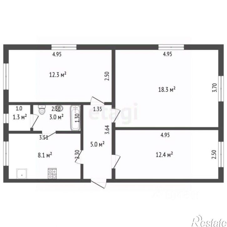 3-комн квартира ул Калмыкова, 9,  д. 9
