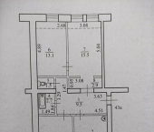 3-комн, 72кв м, этаж 6/6 б-р Юлаева, 44