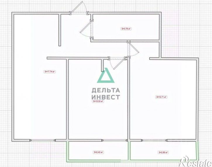 2-комн квартира Уфа г., Ленинский