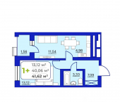 1-комн, 41 кв м, этаж 4/24 ул Красноярская, 44