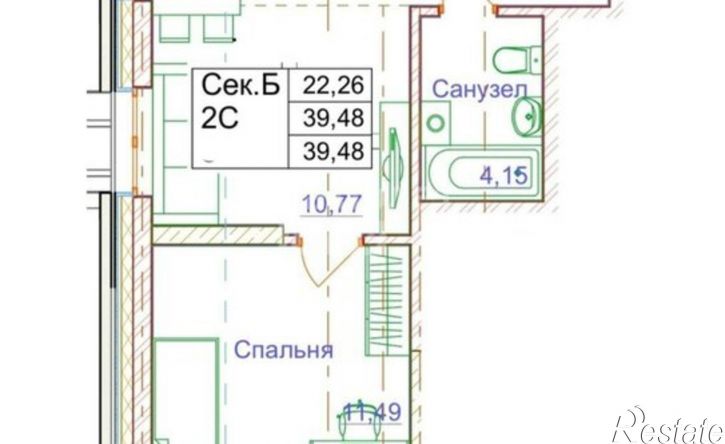 2-комн квартира в новом доме Уфа, улица Пархоменко, 133