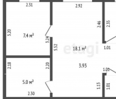 2-комн, 42кв м, этаж 1/4 Стерлитамак, улица Тукаева, 5А