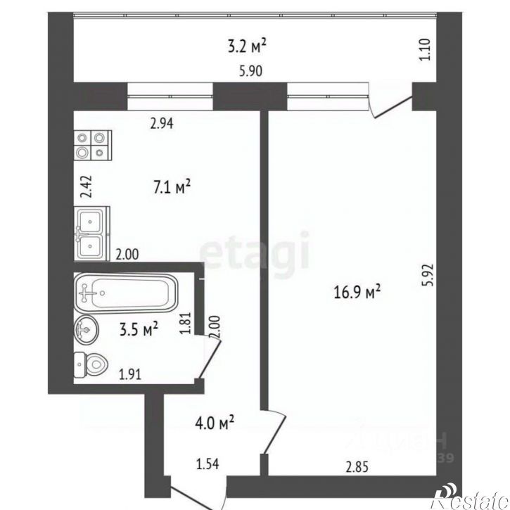 1-комн квартира ул Киекбаева, 1/5,  д. 1/5