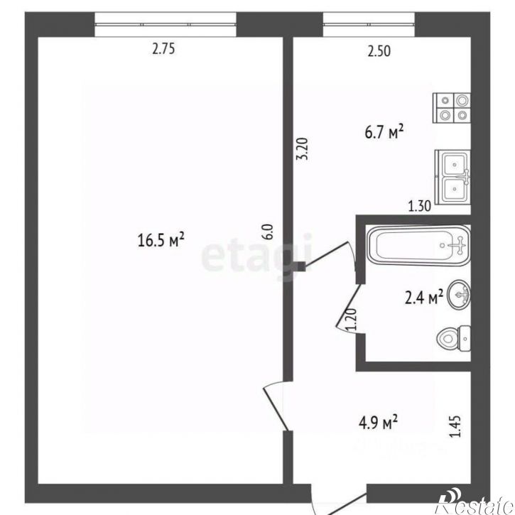 1-комн квартира ул Гагарина, 54/1,  д. 54/1