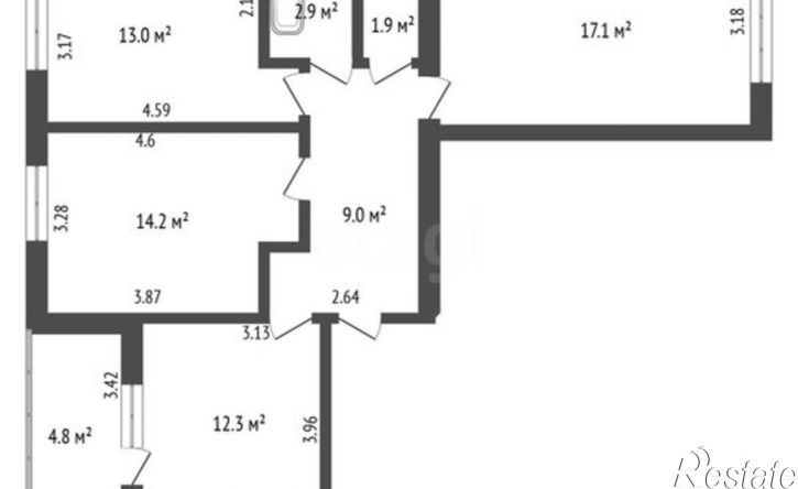 3-комн квартира Стерлитамак, Волочаевская улица, 22Б