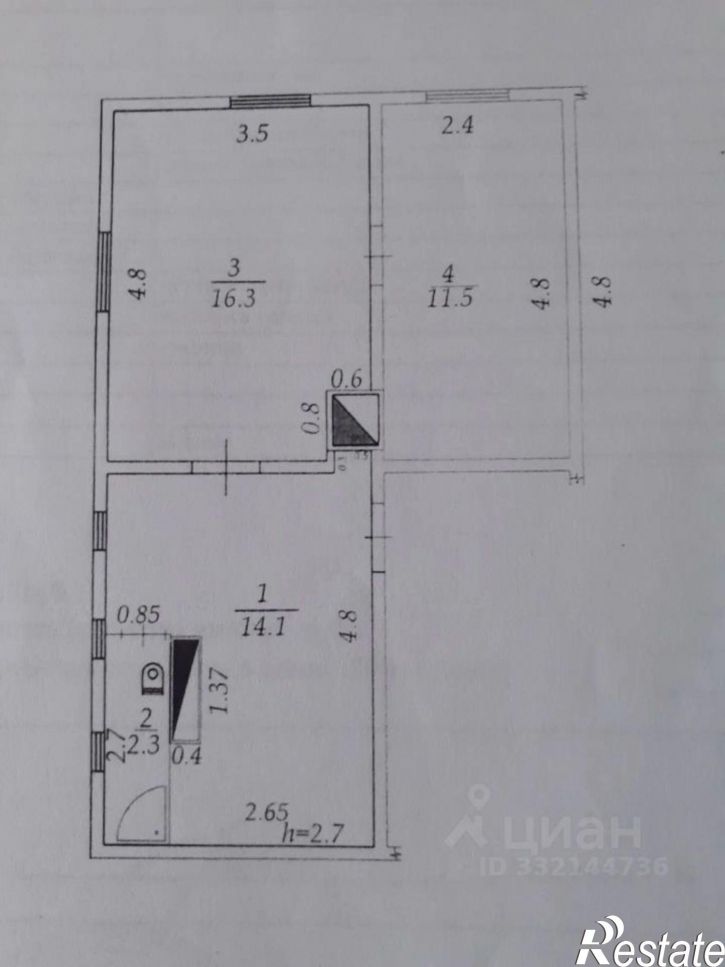 2-комн квартира ул Железнодорожная, 9,  д. 9