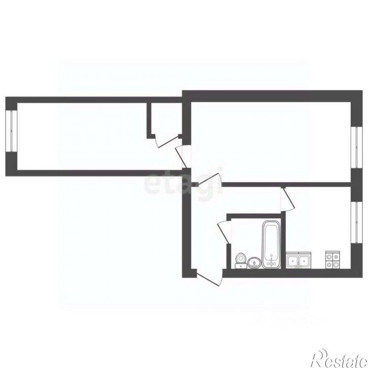 2-комн квартира