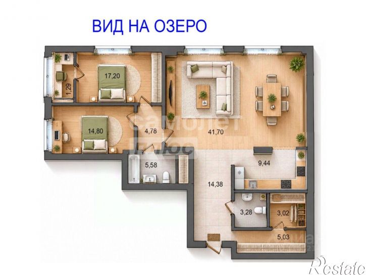 3-комн квартира Уфа г., Советский, Ленина ул.