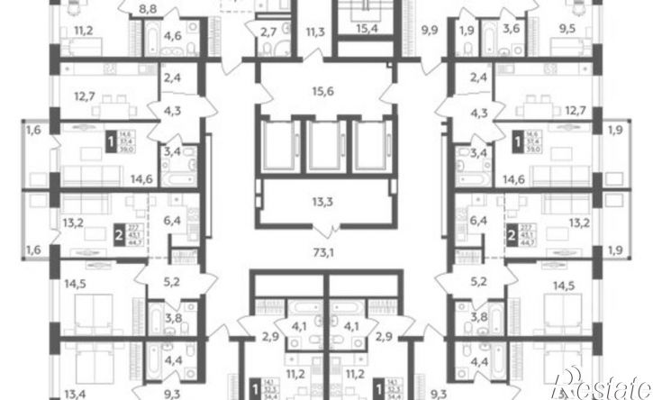 2-комн квартира в новом доме Уфа, улица Орджоникидзе, 30/2