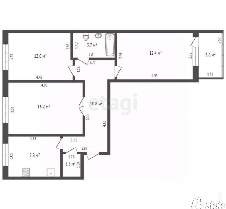 3-комн квартира