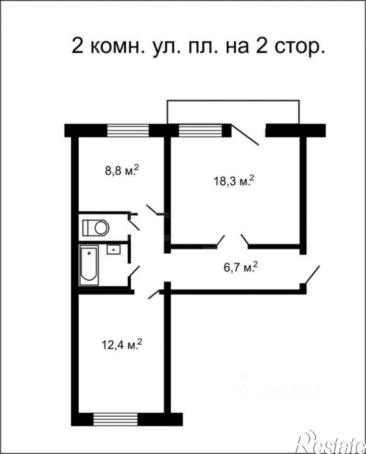 2-комн квартира ул Зиннура Зарипова, 1,  д. 1