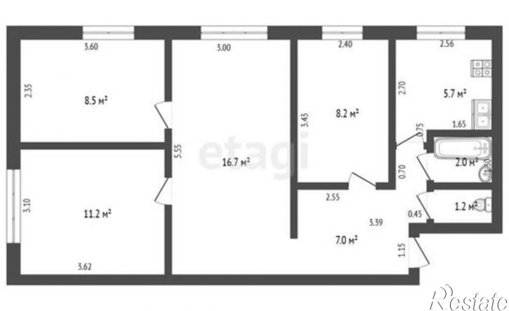 4-комн квартира Стерлитамак, Коммунистическая улица, 29