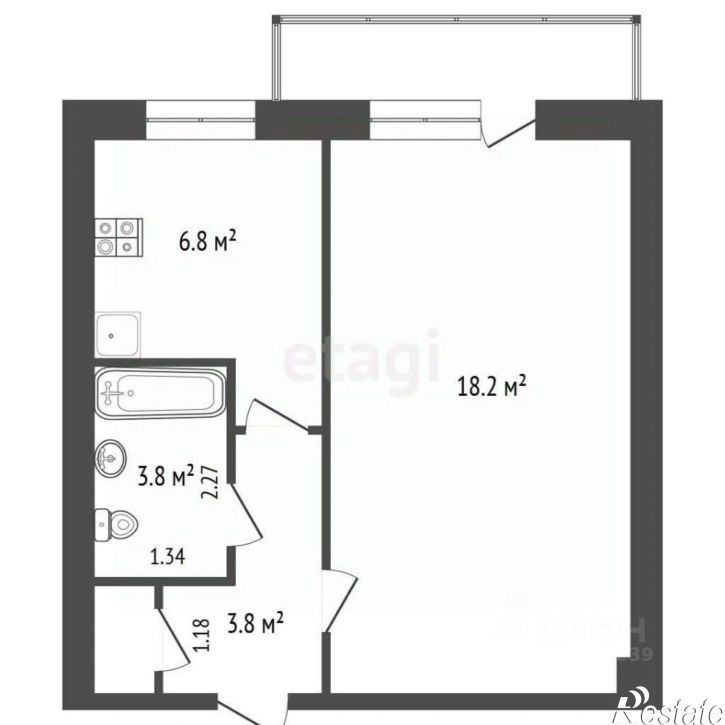 1-комн квартира