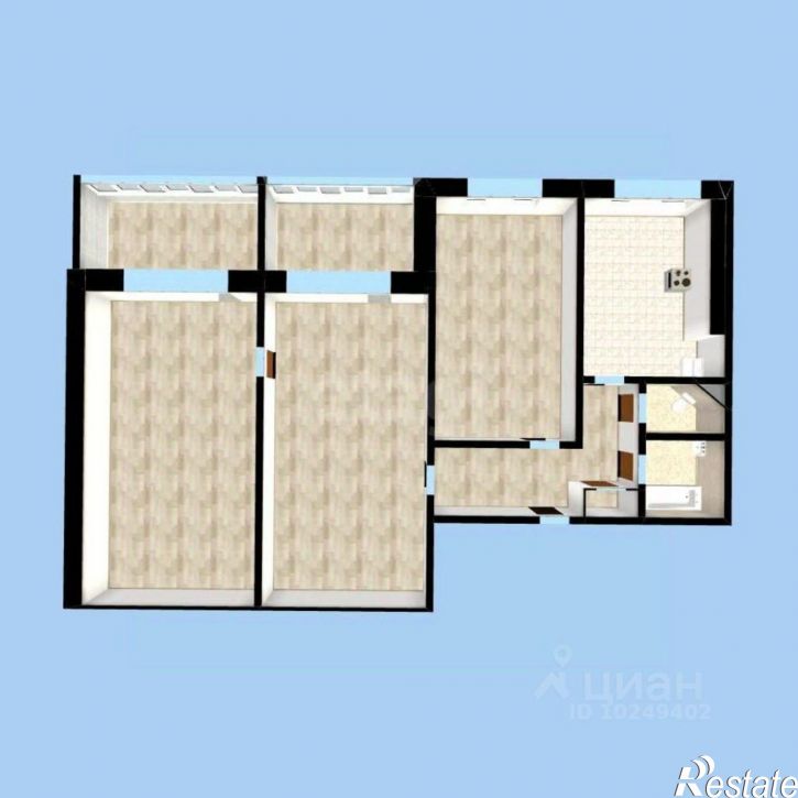 3-комн квартира ул Шафиева, 33,  д. 33