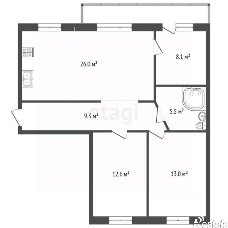 4-комн квартира