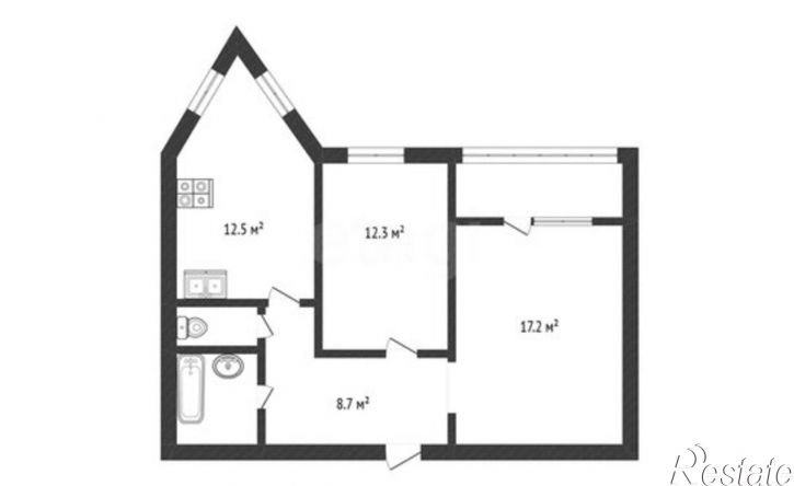 2-комн квартира Нефтекамск, Дорожная улица, 15