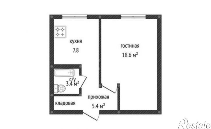 1-комн квартира Салават, улица Островского, 86А