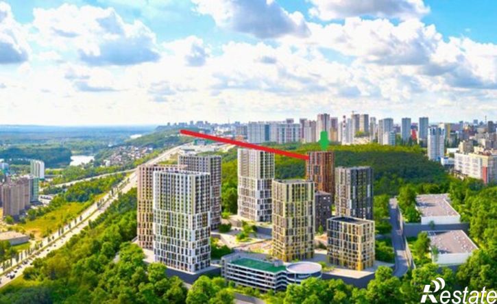 1-комн квартира в новом доме Уфа, улица Рудольфа Нуреева, 36/1