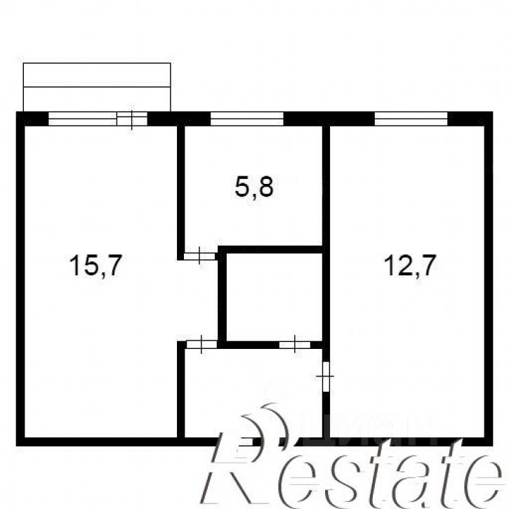 2-комн квартира улица Первых Строителей, 12,  д. 12