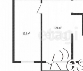 2-комн, 52кв м, этаж 2/5 улица Губкина, 17