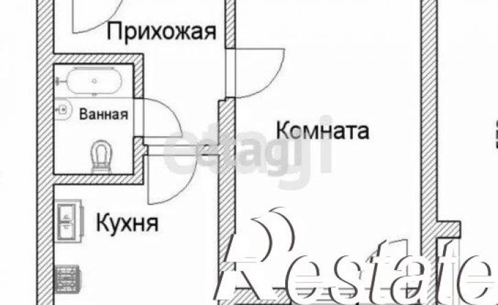 1-комн квартира улица Губкина, 45/92,  д. 45/92